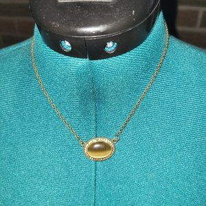 Tigers Eye Pendant Necklace w/ Matching Earrings